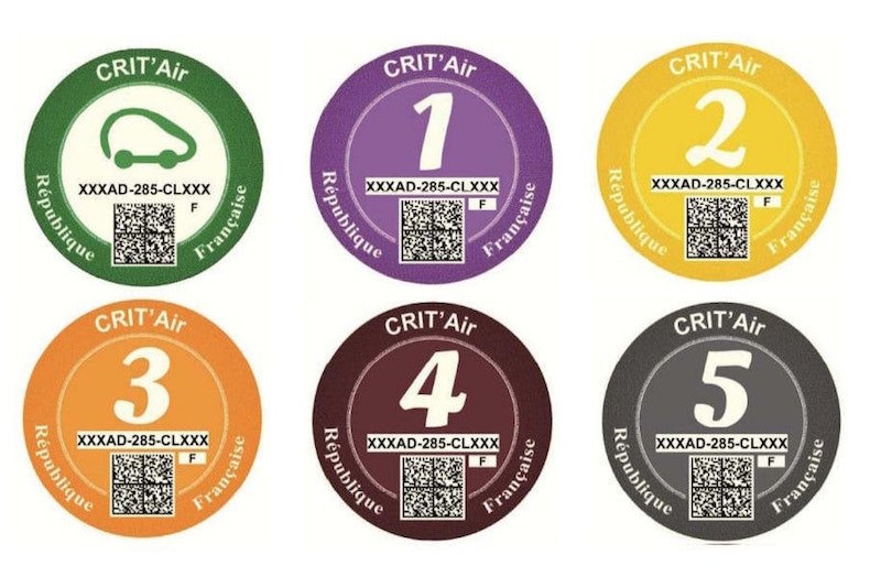 Pastille ecologique crit air vignette auto moto